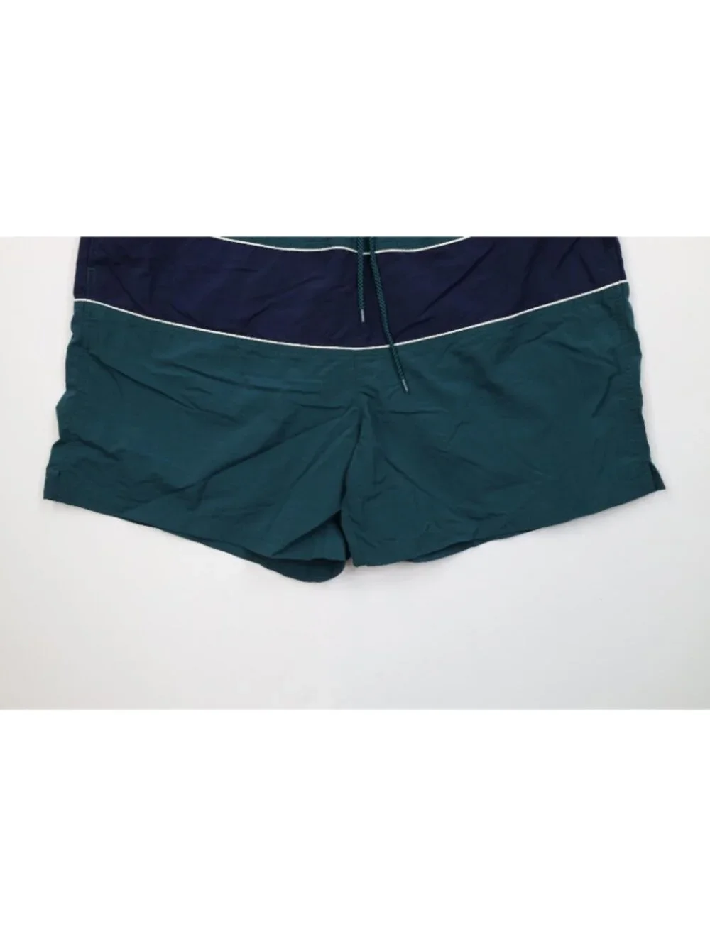 Vintage 90s Streetwear Mens XL Color Block Lined Above Knee Shorts Swim Trunks